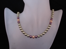 Kette in grn, bordeaux,gold