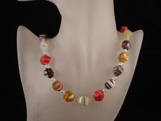 Millefiori Kette bunt