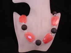 Melonenquarz Statementkette