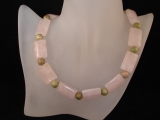 Rosenquarz Statement Kette