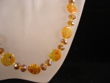 Millefiori Kette gelb