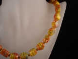Millefiori Kette gelb