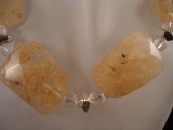 Bergkristall Kette mit Einschlssen