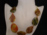 Achat Kette braun/grn