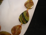 Achat Kette braun/grn