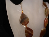 Achat Kette braun/grn