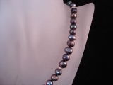 SW Perlenkette anthrazit mit Strass