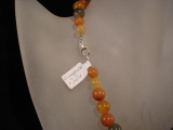 Orangencalcit und Jade Kette