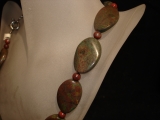 Achat Kette braun/grn