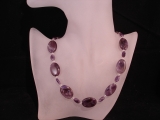 Amethystkette oval