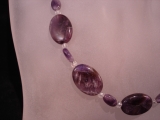 Amethystkette oval