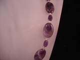 Amethystkette oval