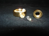 Edelstahl Ring mit auswechselbaren Steinen (gold)