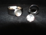 Edelstahl Ring mit auswechselbaren Steinen