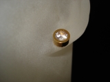 Edelstahlohrstecker mit auswechselbaren Steinen (gold)