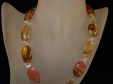 Bergkristall Kette mit Einschlssen