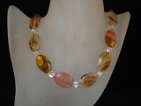 Bergkristall Kette mit Einschlssen