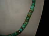 Chrysokollkette aus Scheiben